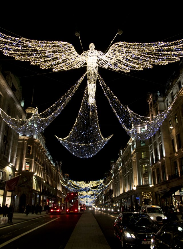 Magnificent Christmas angel on Regent Street